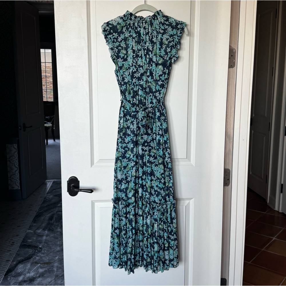 Gorgeous Blue Floral Zimmerman Dress and Matching Slip, Sz 0